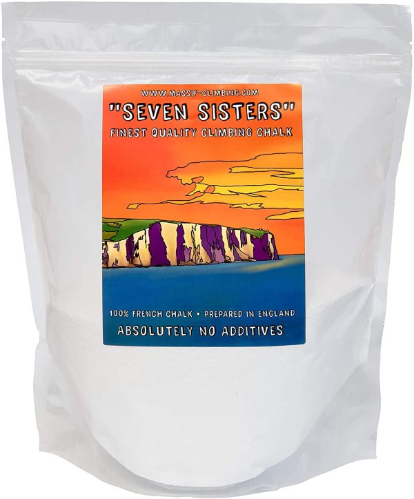 Massif Seven Sisters Rock Climbing Chalk Powder - Made in England & France - Extra Fine, Eco Friendly, Quick to Apply & Long Lasting - Superior Grip for Bouldering Gym Weightlifting Gymnastic Crossfit Sports - Image 2