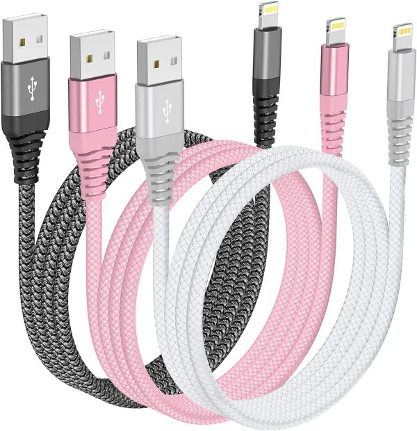 Ofuca iPhone Charger, [3Pack 6FT/1.8m] iPhone Charger Cable High Speed Data Sync & Transfer Lightning Cable Compatible with 13 Pro 13 12 11 Pro Max XS XR X 8 7 Plus 6S 5 SE - Image 3