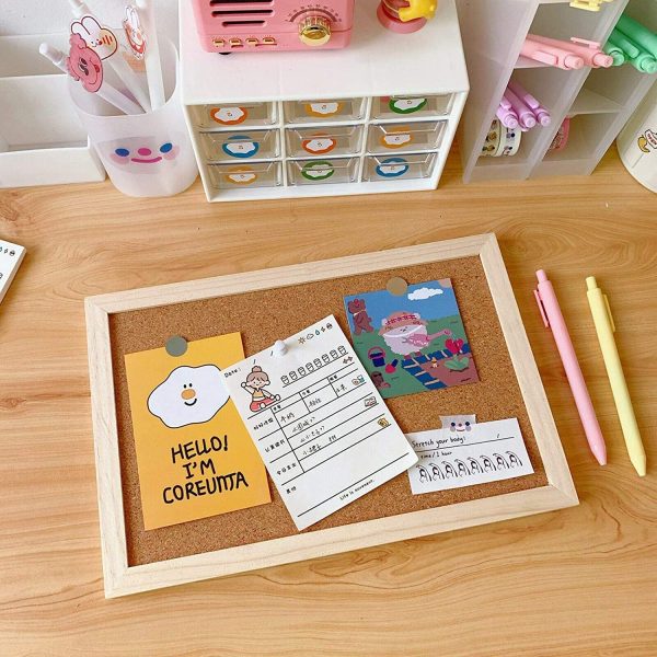 REQUISITE NEEDS 30 x 40 Wooden Frame Cork Notice Message Board