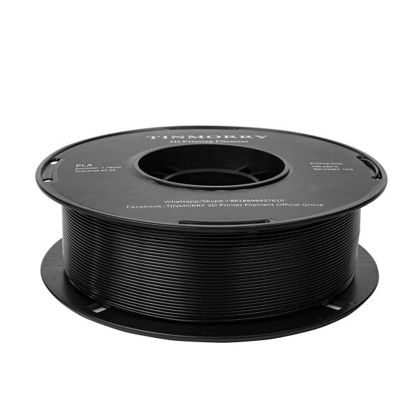 PLA Filament 1.75mm 1kg, TINMORRY PLA Filament 3D Printing Materials for 3D Printer, 1 Spool, Standard Black - Image 3