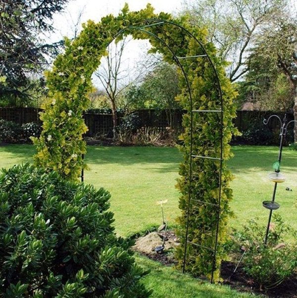 Ram? Large 2.4M Black Metal Garden Arch Heavy Duty Strong Tubular Arbour For Roses Climbing Plants Support Archway garden Decoration - Image 2