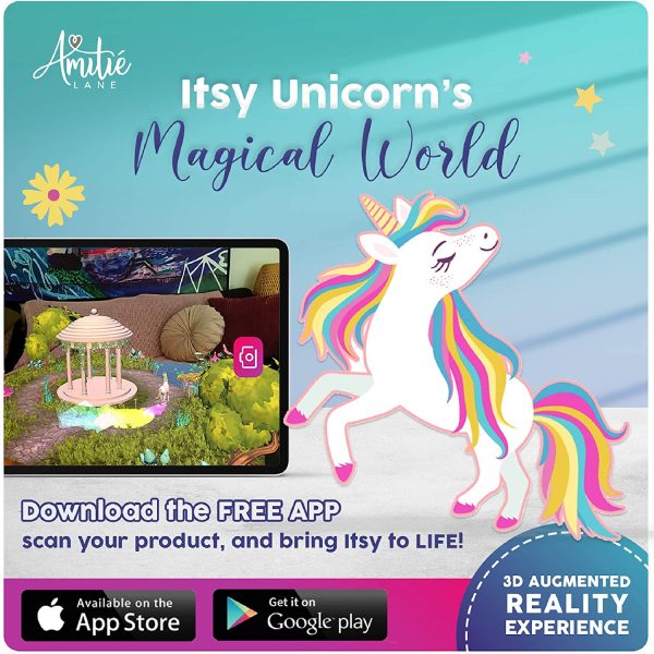 Amiti?? Lane Unicorn Jewelry Box for Girls - Two Unicorn Gifts for Girls Plus Augmented Reality App (STEM Toy) - Unicorn Music Box and Charm Bracelet - Image 6