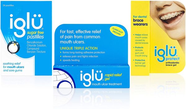 Iglu Rapid Relief Gel Mouth Ulcer Treatment to Relieve Pain, Fight Infection and Speed Healing, 8g