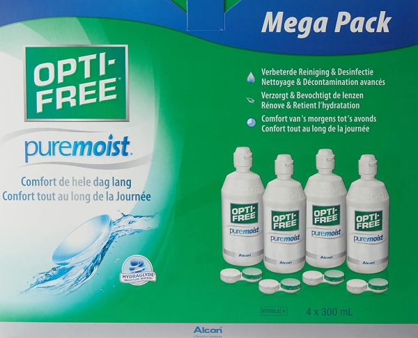 OPTI-FREE PureMoist Contact Lens Solution, 300ml, Economy Pack - Pack of 2 - Image 3