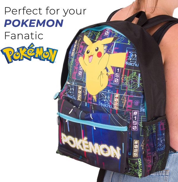 Licenced Pok??mon Glow in The Dark Backpack | Large Pokemon Rucksack with Pikachu | Official Pokemon School Bag for Boys and Girls | Kids Pokemon Bags | Christmas Back to School gift - Image 7