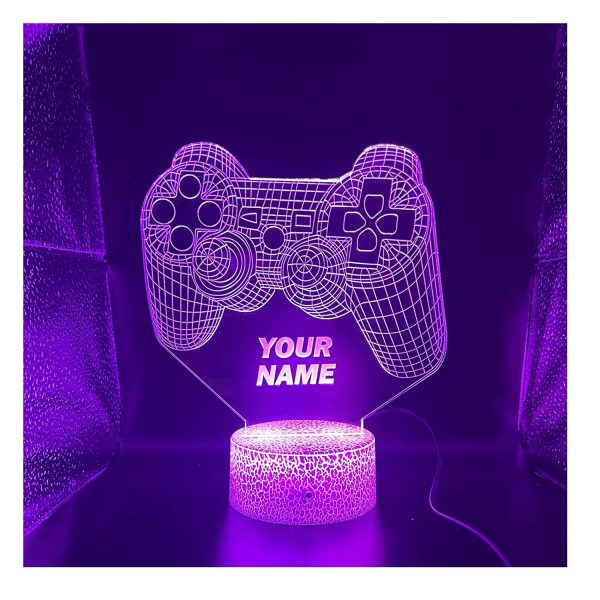 Personalised Gamer Gift 3D Effect Multicolour Led Playstation Light | Gamer Birthday, Fathers Day Gift, Christmas Gift - Image 3