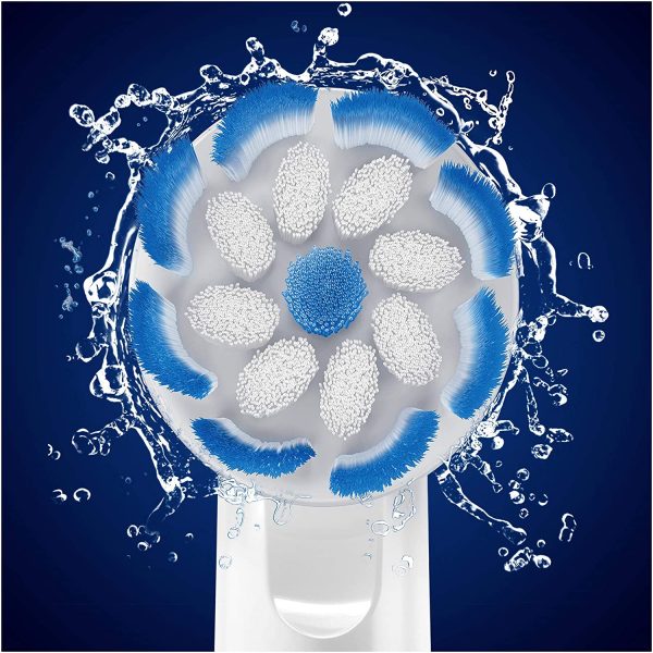 Oral-B Sensitive Clean Electric Toothbrush Head with Clean & Care Technology, Extra Soft Bristles for Gentle Plaque Removal, Pack of 4, White - Image 2