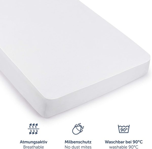 100% Waterproof Mattress Protector Small Double 4ft Size - Super Soft Terry Cloth Surface, Anti-Allergy Layer, Protection against Bed Bugs, Small Double 4ft (120 x 190 cm) - Image 3