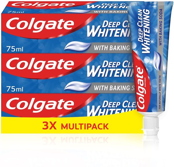 Colgate Deep Clean Whitening Toothpaste, 3 x 75 ml - Image 3