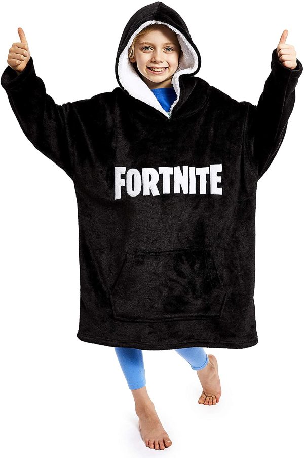 Fortnite Hoodie for Boys, Oversized Hoodie Sweatshirt Blanket, Super Soft Fleece Dressing Gown, Warm Comfortable Hooded Robe, Gifts for Gamers Boys Girls Teens 7-14 Years - Image 6