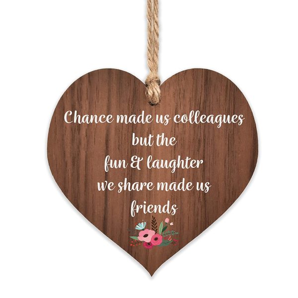 Colleague gifts | chance made us colleagues plaque | best friends present home sign for women good luck sorry your leaving | farewell retirement leavers gift | new job funny novelty thoughtful uk - Image 3