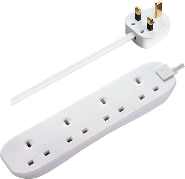 BFG5-MP Four Socket Extension Lead, 5 Metre, 13 Amp, White - Image 6