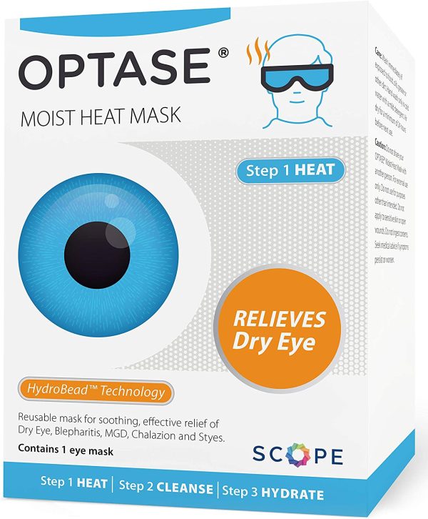 Optase Moist Heat Eye Mask - Washable and Reusable Heated Gel Eye Mask - HydroBead Technology for Dry Eye Relief - Image 8