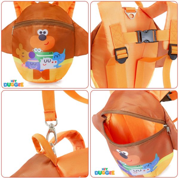 Hey Duggee Kids Reins with Backpack | Backpack with Reins for Toddlers, Boys, Girls with Safety Harness | Children Rucksack with Reins for Preschool, Nursery | Kids Bag with Leash