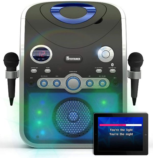 Karaoke Machine CDG/CD+G/MP3+G. Built in Disco Lights. Includes Family Party & Chart Hits Song Pack. 2 Microphones (Wired Microphones) - Image 2