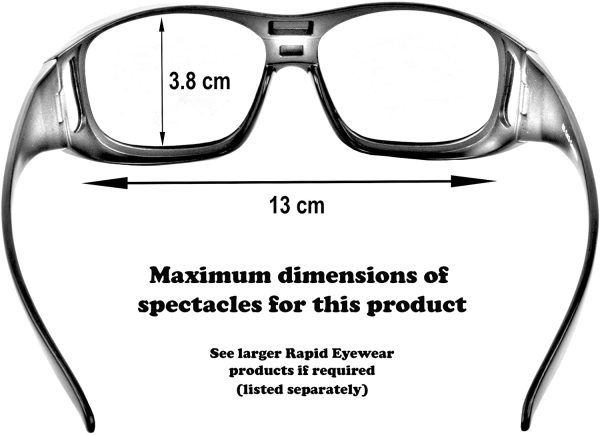 Rapid Eyewear Polarized OVER GLASSES SUNGLASSES that Fit Over Normal Prescription Spectacles for Men & Women. Ideal for Driving, Cycling & Fishing. Wrap Around  Frame. UV400 - Image 4