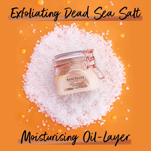 Sanctuary Spa Salt Body Scrub, Exfoliating Dead Sea Salt with Natural Oils, Vegan and Cruelty Free, 650g - Image 5