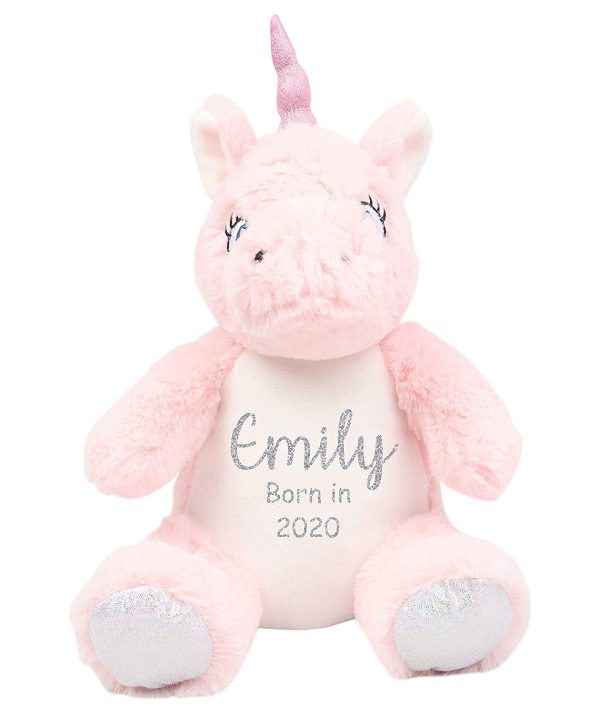 Personalised Born in 2022 or any year Unicorn New born Baby Gifts Keepsake Baby Teddy Bear - Image 2