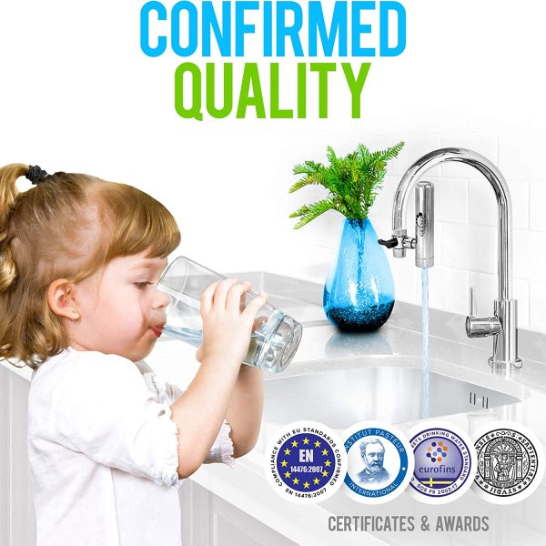 Geyser Euro - Water Filter for Kitchen tap, Water Purifier with Unique Material Aragon, Long-Lasting Mount Faucet Filter with Switch, Water Purification System, Water Filtration - Image 3