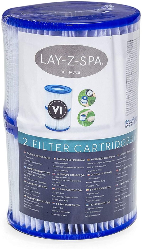 Lay-Z-Spa Hot Tub Filter Cartridge VI for All Lay-Z-Spa Models - 1 x Twin Pack (2 Filters) - Image 2