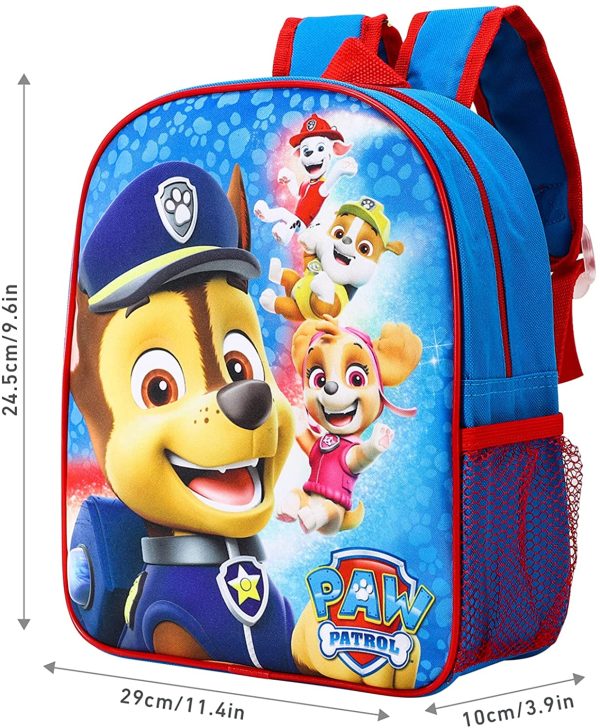 Paw Patrol Kids Childrens Backpack School Rucksack Travel Bag Boys Girls with side mesh pocket - Image 4