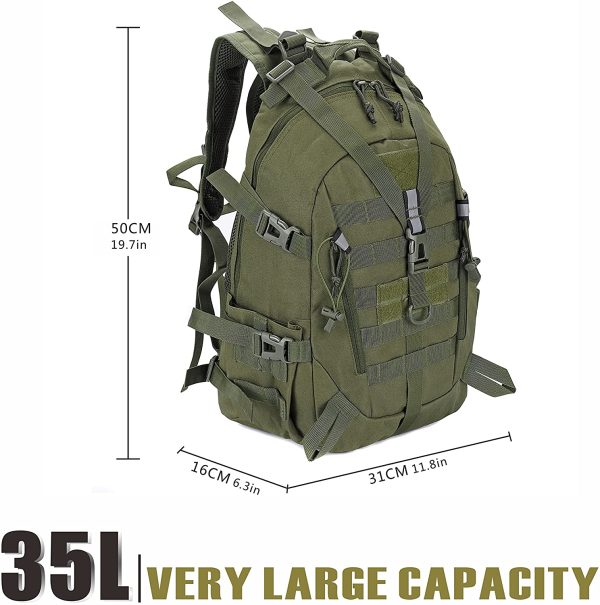 LHI Military Backpack Laptop backpack Army Heavy Duty Molle Tactical Backpack for Hiking, Cycling, Camping, Fishi,hunting,school?? - Image 5