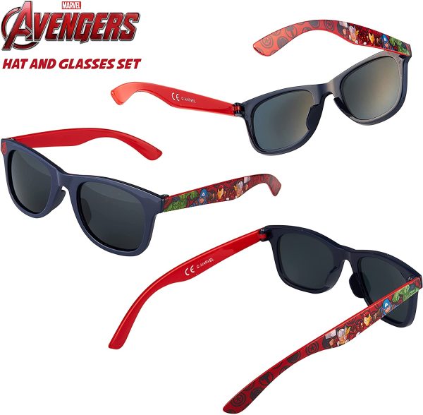 MARVEL Baseball Cap, Spiderman Sunglasses & Boys Caps, Kids Sunglasses & Sun Hat Summer Set, Avengers Gifts for Boys - Image 3