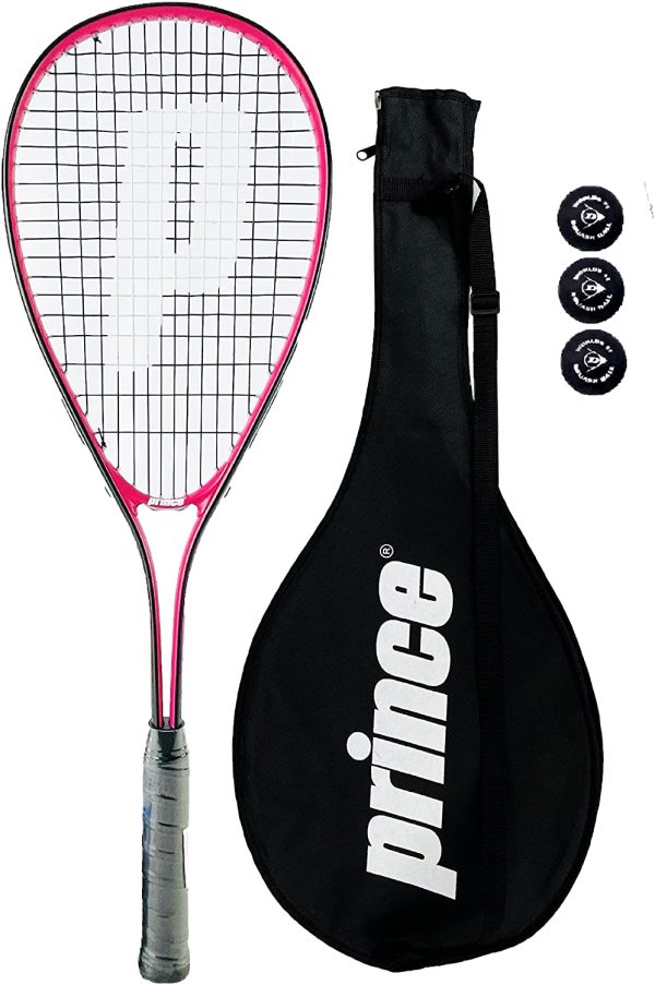 Prince Power Viper Squash Racket Plus Cover + 3 Balls - Image 2