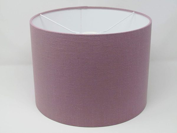 Handmade Linen Textured Fabric Drum Lampshade Lightshade Choice of Colours - Image 7