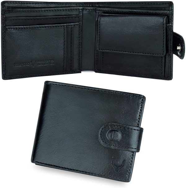 Pelle Toro All-in-One Handmade Mens Wallet, RFID Blocking Wallet with Coin Pocket, Fine Leather Card Wallet for Men with 8 Slots and Zip Section, in Wooden Mens Gift Box, Black Wallet - Image 5