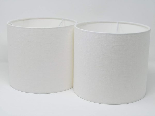 Handmade Linen Textured Fabric Drum Lampshade Lightshade Choice of Colours - Image 6