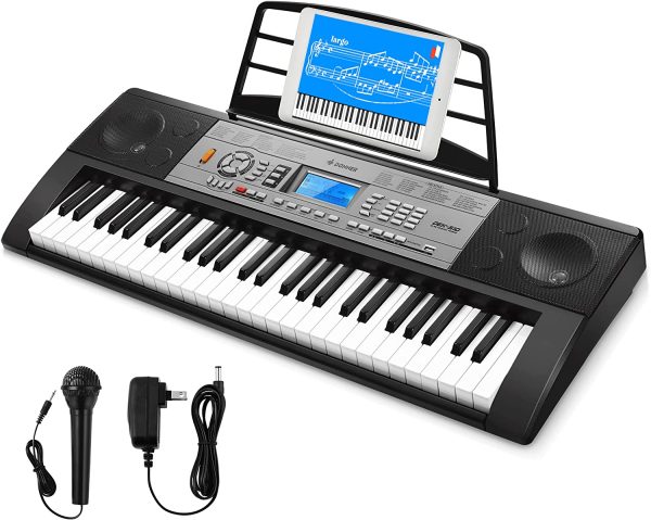 Donner 54 Key Keyboard Piano, Piano Keyboard for Beginner, Music Keyboard with Sheet Music Stand & Microphone, Supports MP3/USB MIDI/Audio/Microphone/Headphones/Sustain Pedal, DEK-510 - Image 3