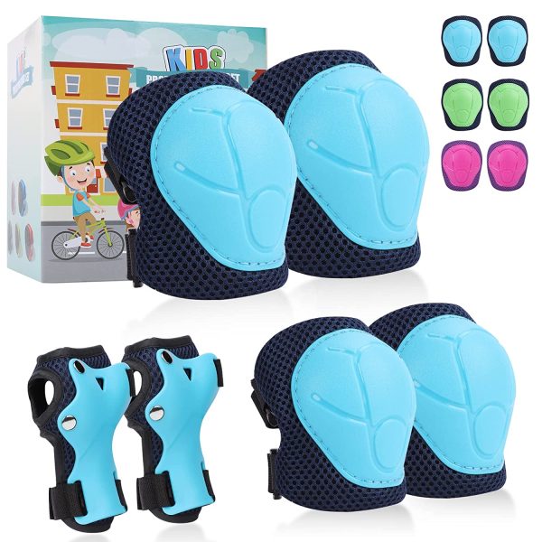 Kids Knee Pads with Gift Box, 6pcs Adjustable Boys Girls Knee and Elbow Pads Wrist Guards with Ultra Ventilated Mesh for Ages 3-7, Toddler Children Protective Gear Set for Cycling Biking Skating - Image 7