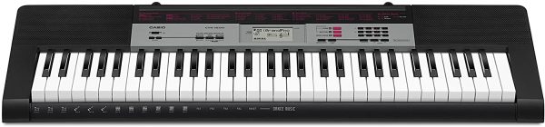 Casio CTK-1500AD Full Size Keyboard with Dance Mode and AC adapter - Black/white & RockJam RJKBB100 Premium Adjustable Padded Keyboard Bench or Digital Piano Stool, Black, 20.87 in*17.32 in*12.59 in - Image 2