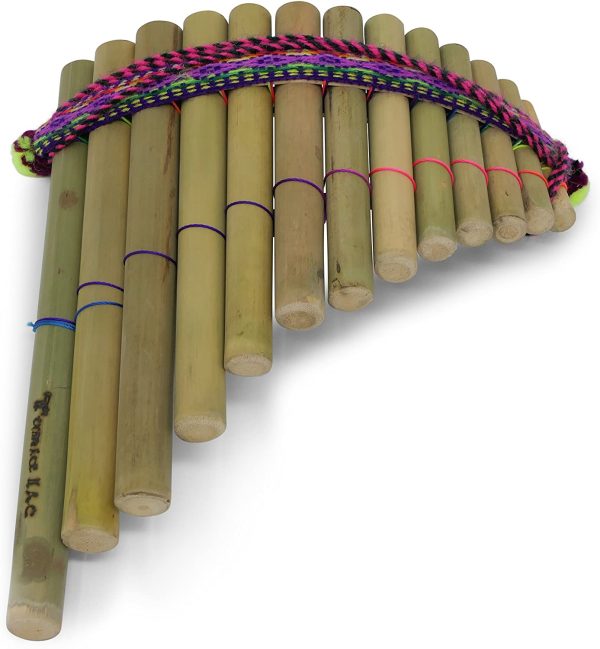 Panpipes, rondador, curved 13 pipes, fair trade