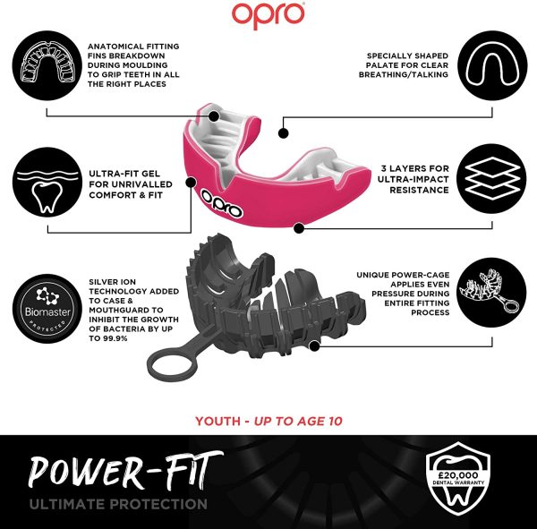 OPRO Power-Fit Mouthguard, Adults and Junior Sports Mouth Guard with Case for Boxing, Basketball, Lacrosse, Football, MMA, Martial Arts, Hockey and All Contact Sports - Image 4