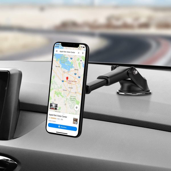 Magnetic Phone Car Mount, APPS2Car Universal Dashboard Windscreen Industrial-Strength Suction Cup Car Phone Mount Holder with Adjustable Telescopic Arm, 6 Strong Magnets for All Cell Phones - Image 9