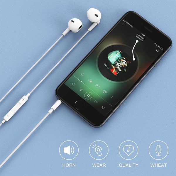 Earphones, JKSWT Wired Earbuds with Microphone and Volume Control, Lightweight In-Ear Headphones Compatible with Most 3.5mm Devices Jack - Image 5