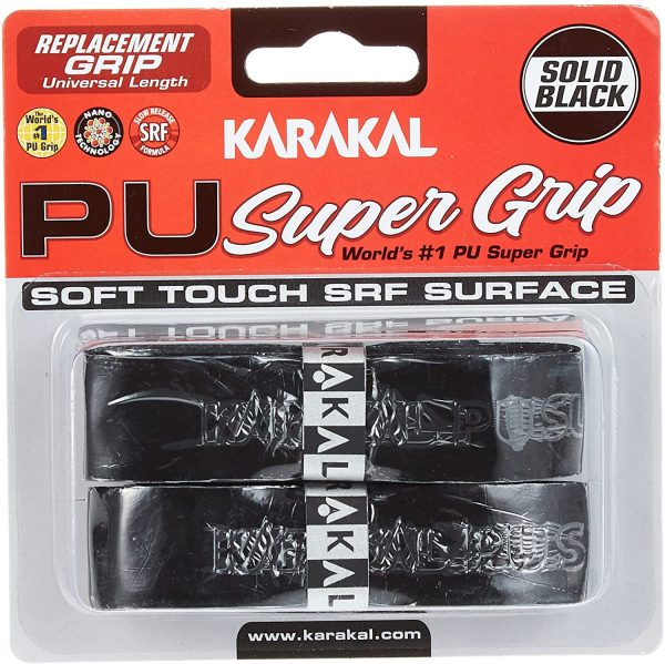 Karakal PU Supergrip Replacement Racquet Grip - tennis/badminton / squash 2 x Grips