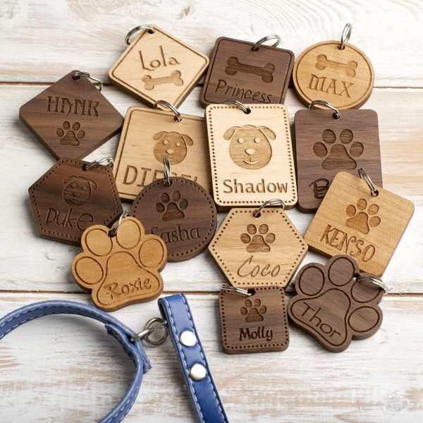 Personalised Wooden Dog Tag or Cat Tag ID Identification Pet Tag - Image 7