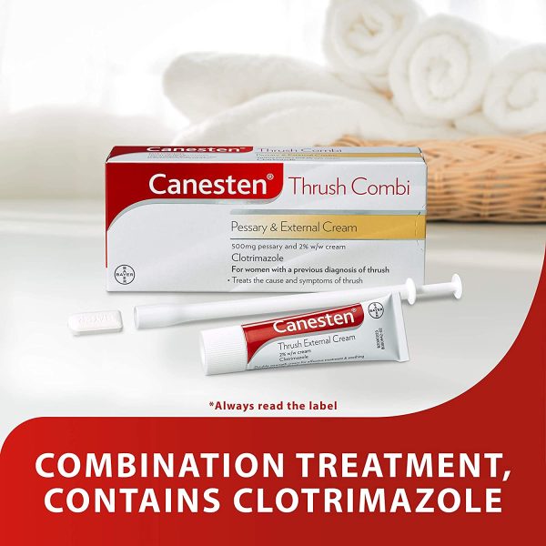 Canesten Thrush Combi Pessary & External Cream for Thrush Treatment | Clotrimazole | Two-Step Complete Relief Thrush Treatment - Image 3