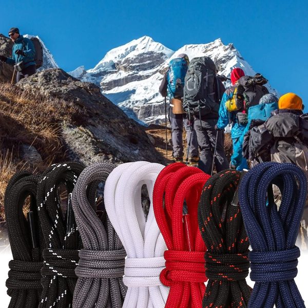 FILWO Round Laces Shoe Shoelaces, [1 Pair, 2 Pairs, 3 Pairs] Ultra Strong Durable Shoe Laces for Hiking, Walking, Outdoor and Work Boots, Casual Footwear, Multiple Colours And Lengths - Image 5