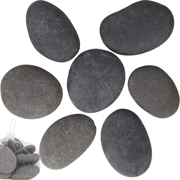 Hisredsun Painting Rock,pebbles for Arts and Craft Painting,Smooth Large Pebbles for painting,Natural river Stone 6-8cm(Grey) (1, 2-3 in) - Image 4