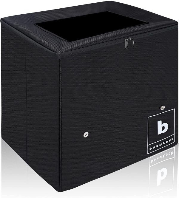 BOXULOCK Large Indoor Outdoor Lockable Storage Box. No assembly. Lock included. Black. - Image 3