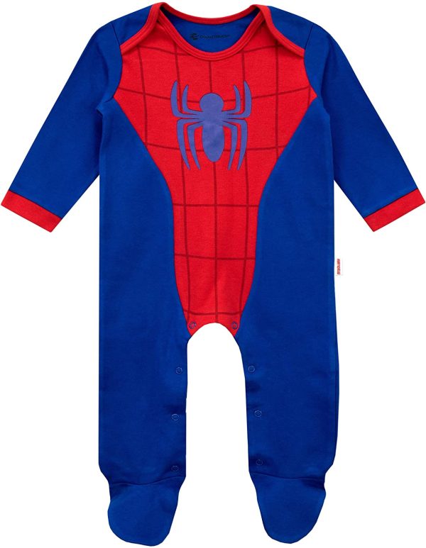 Marvel Baby Boys Spiderman Sleepsuit and Hat Set