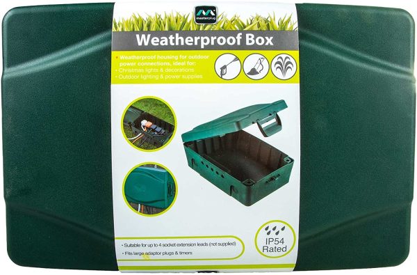 Masterplug Weatherproof Electric Box for Outdoors, 345 x 220 x 126.5 mm, Green - Image 2