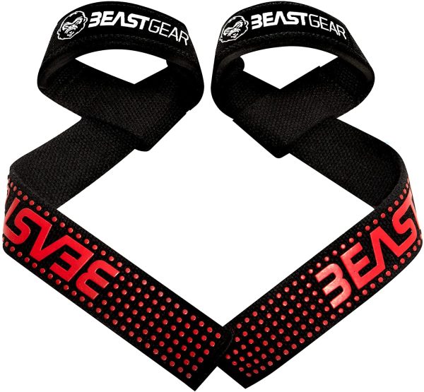 Beast Gear Weight Lifting Straps - Professional, Padded Gym Wrist Straps w/Advanced Gel Grips - Image 3