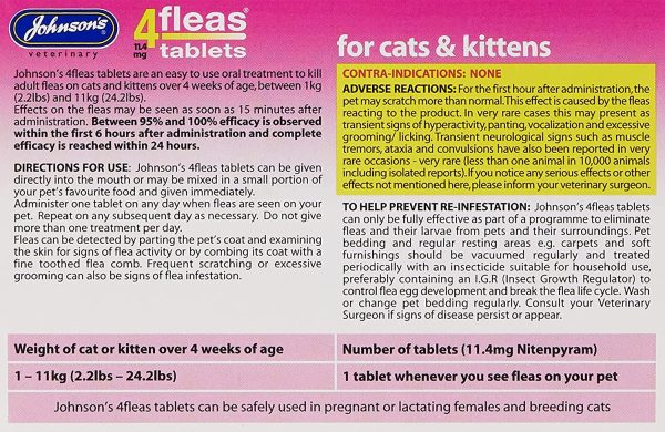 Johnsons 4Fleas  for Cats and Kittens, 6 Treatment Pack & Cat Flea Cleansing Shampoo 125 ml - Image 7