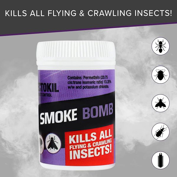 Insectokil Smoke Bombs (Pack of 4) Mini Smoke Bomb Foggers For Effective Control Of All Flying And Crawling Insects - Image 2