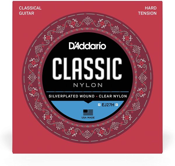 D'Addario Guitar Strings - Classic Nylon Guitar Strings - EJ27H Classical Guitar Strings - Silver Plated Wrap, Nylon Core, Clear Student Nylon Trebles - Hard Tension, 1-Pack - Image 4